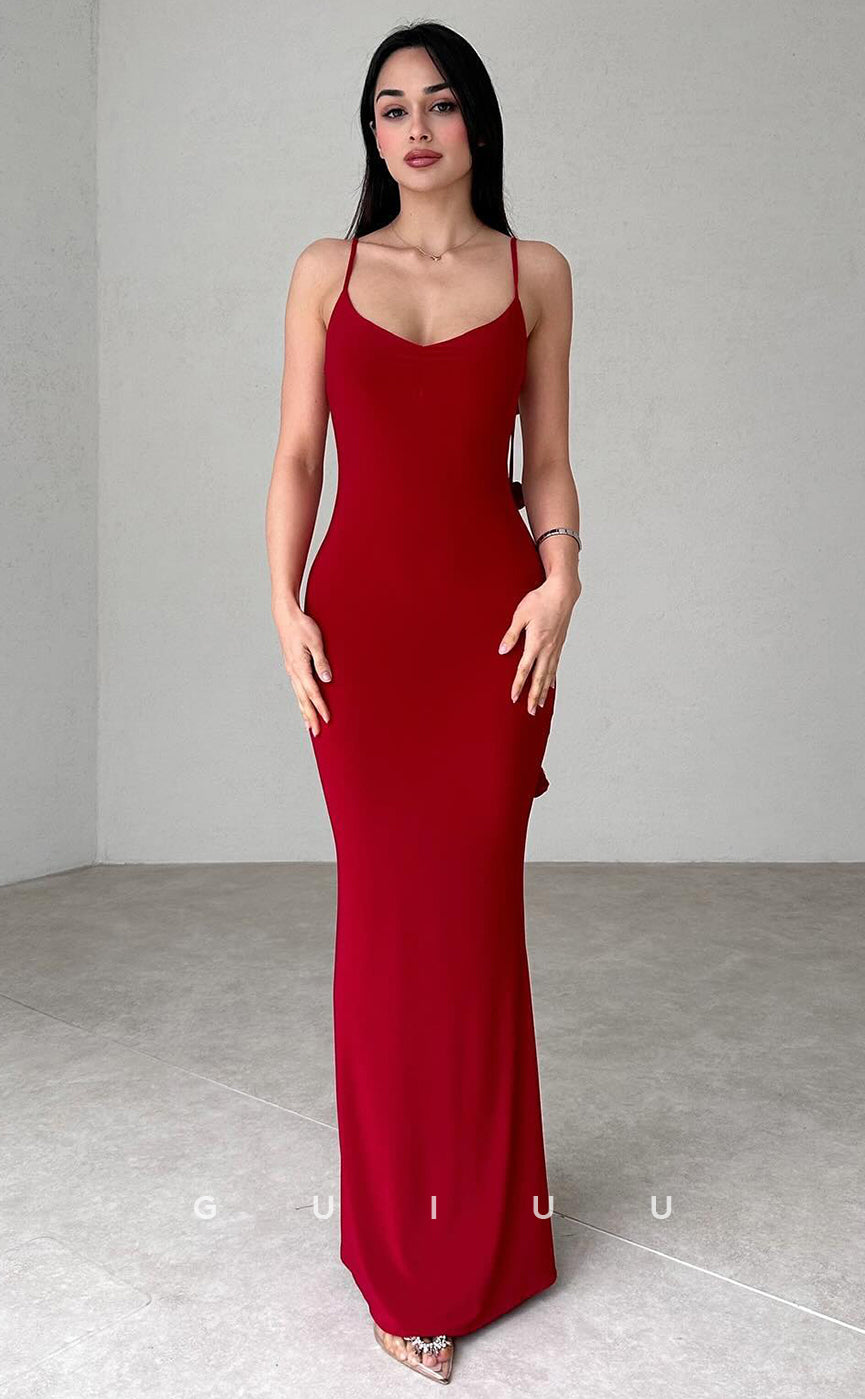 G4130 - Sexy & Hot Mermaid Straaps Sleeveless Backles Long Party Prom Dress