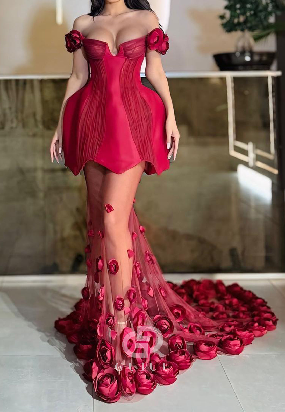 Charming Sweetheart Sleeveless Floral Appliques Homecoming Dress