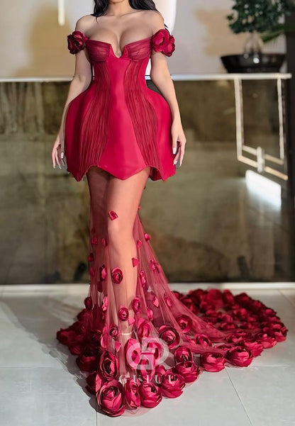 Charming Sweetheart Sleeveless Floral Appliques Homecoming Dress