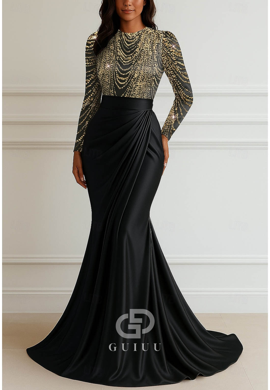 Trumpet Floor Length Prom Dresses Evening Gown