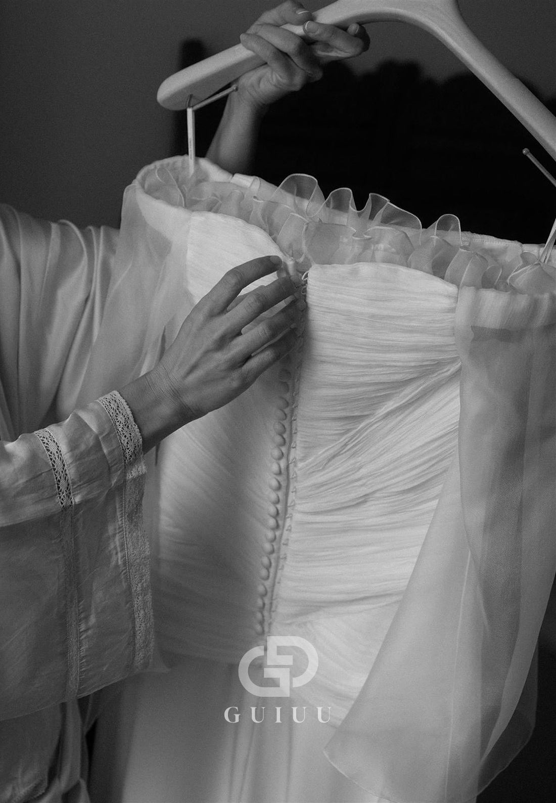 Simple Long Sleeves Off-Shoulder A-Line Sweep Train Wedding Dress