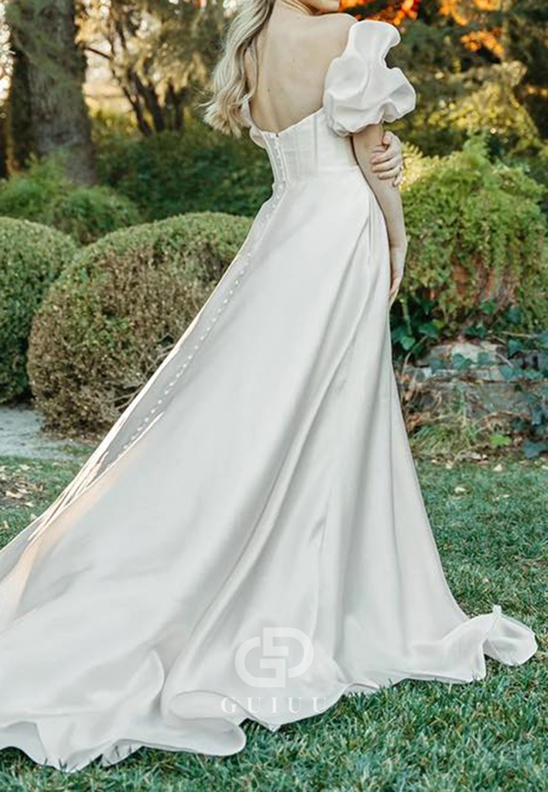 A-Line Sleeveless Strapless Empire-Waist Wedding Dress