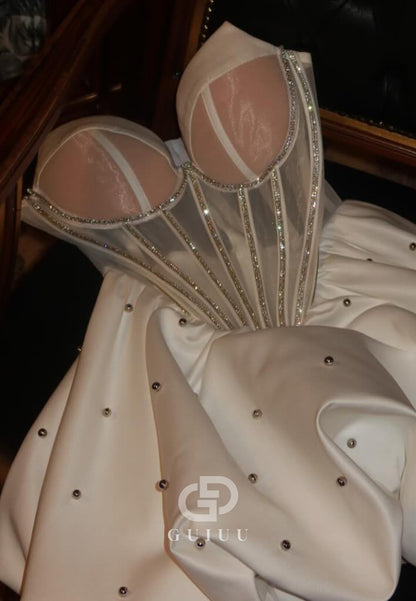 Elegant Strapless Sleeveless Corset Tulle Mini Homecoming Dress