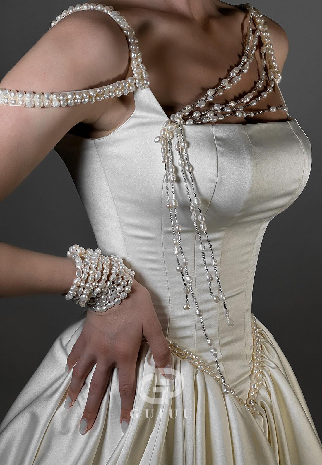 A-Line Spaghetti Straps Square Pearls Short Homecoming Dress