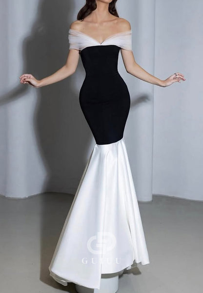 Simple Strapless Sleeveless Corset Mermaid Evening Dress