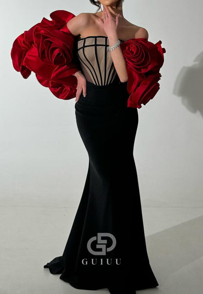 Black Sheath Sleeveless Corset Evening Dress