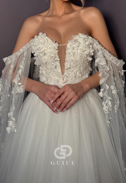 Charming Sleeveless Sweetheart Corset Lace Wedding Dress