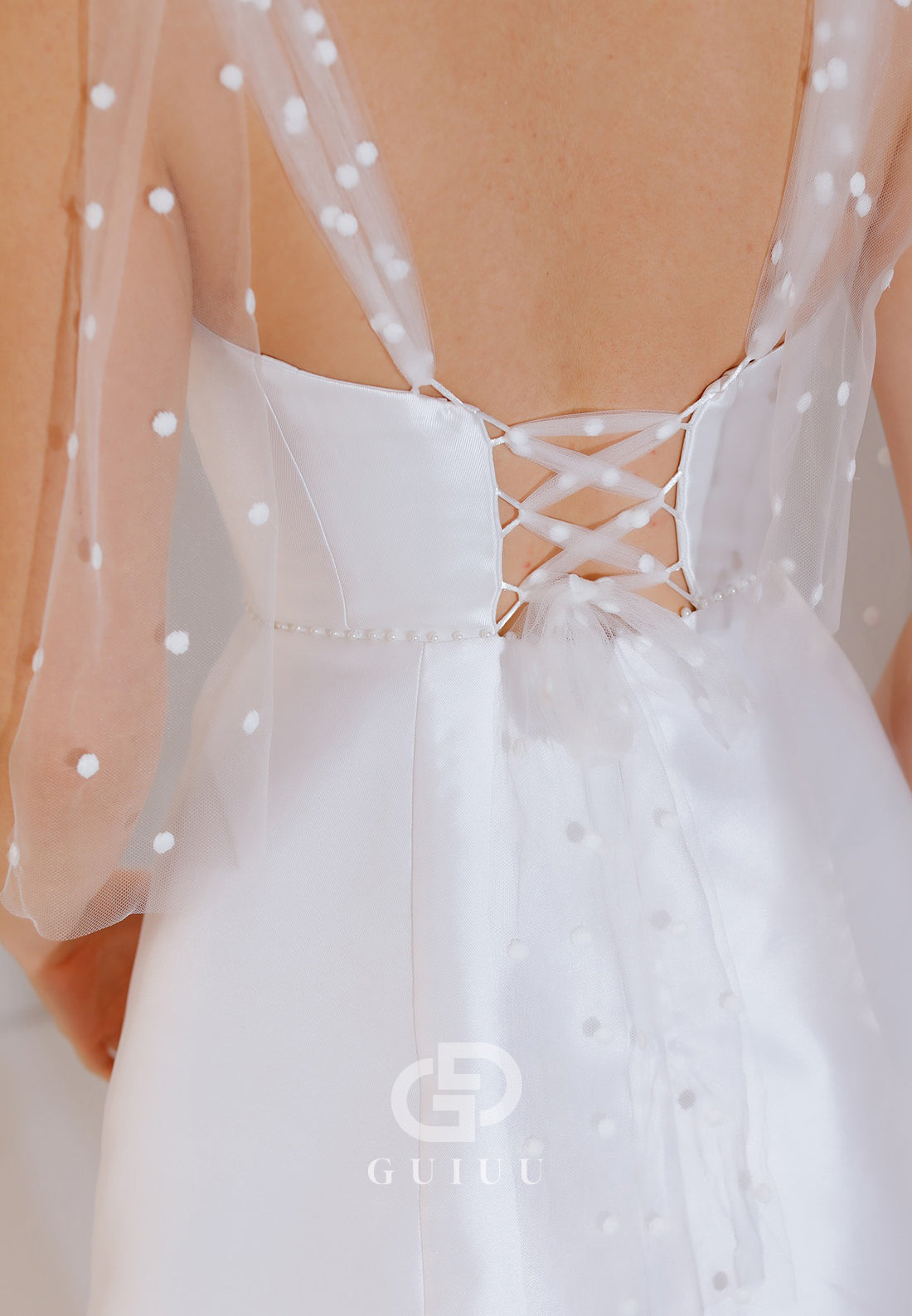 Spaghetti Straps V-Neck Satin Short Wedding Dress