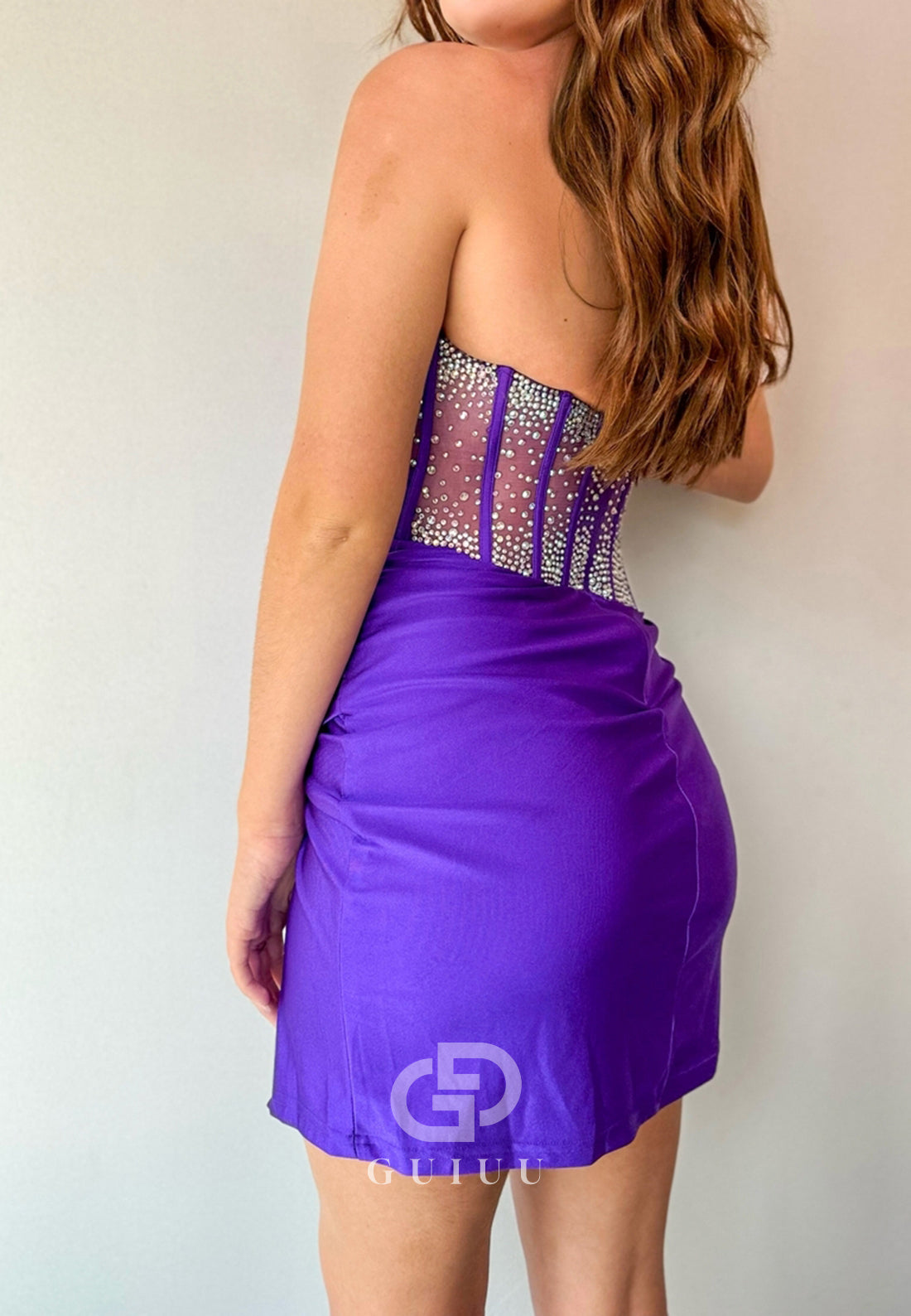 Regency One Shoulder Sleeveless Sequins Homecoming Dress