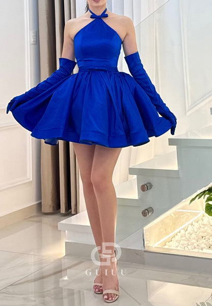 Royal Blue Sleeveless A-Line Mini Homecoming Dress