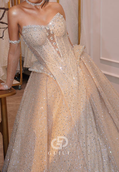 Charming A-Line Sweetheart Sleeveless Sequins Evening Dress