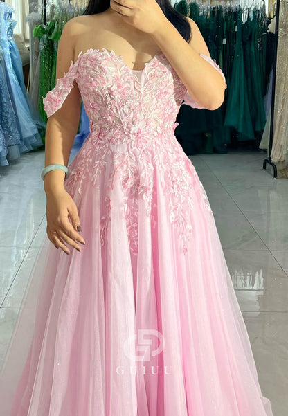 Blushing Pink Sleeveless Sweetheart A-Line Corset Prom Dress
