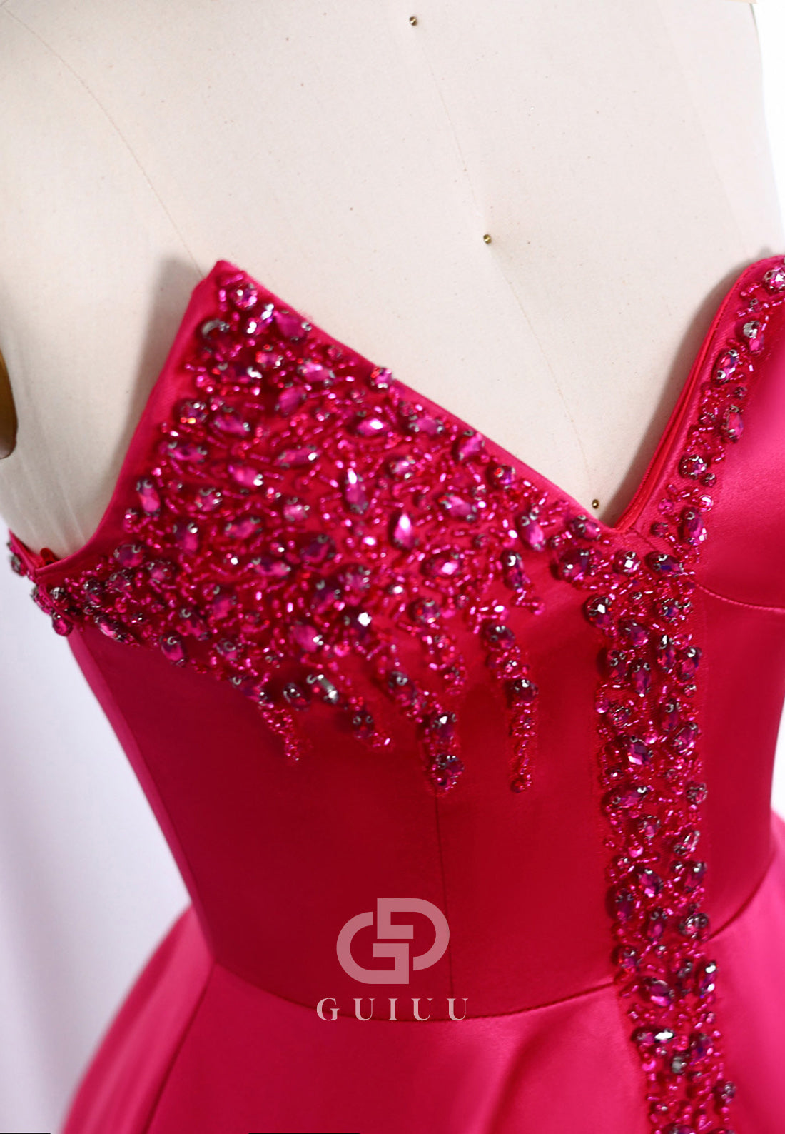 A-Line Strapless Sleeveless Empire-Waist Evening Dress